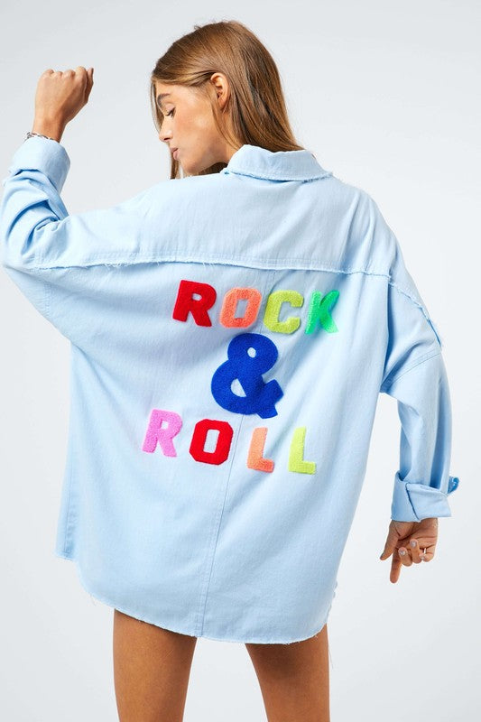 Rock N Roll Fringed Hem Detail Shirt