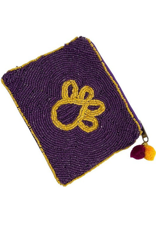 LSU Game Day Coin Zipper Purse
