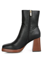 Black High Ankle Chunky Heel Boots | Bella Lucca Boutique