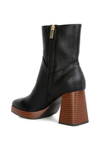 Black High Ankle Chunky Heel Boots | Bella Lucca Boutique