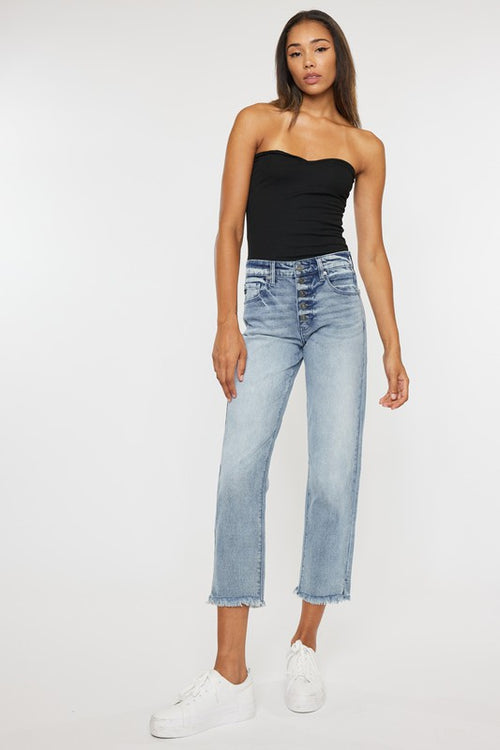 HIGH RISE STRAIGHT FIT JEANS | KANCAN