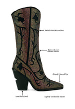 Shimmer Rhinestone Embellished Boots