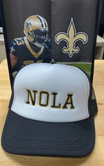 Black & Gold Nola Truck Hat | Bella Lucca Exclusive Custom Embroidered Trucker Hat