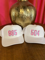 504 Area Code | Bella Lucca Exclusive Custom Embroidered Trucker Hat