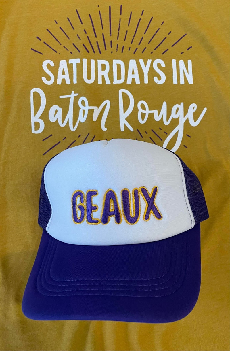 Geaux Trucker Hat | Bella Lucca Exclusive Custom Embroidered Trucker Hat