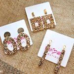 Cheetah Acrylic Drop Earrings | Bella Lucca Boutique