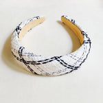White Plaid Headband | Bella Lucca Boutique