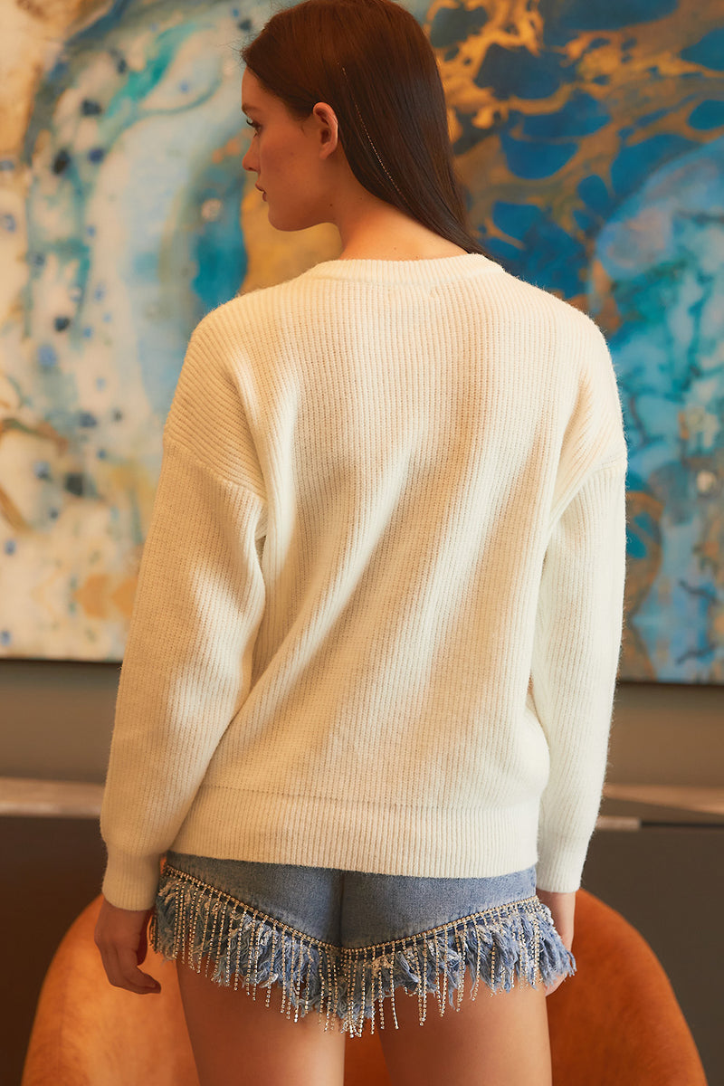 Cream Hello Pumpkin Orange Script Sweater | Bella Lucca Boutique