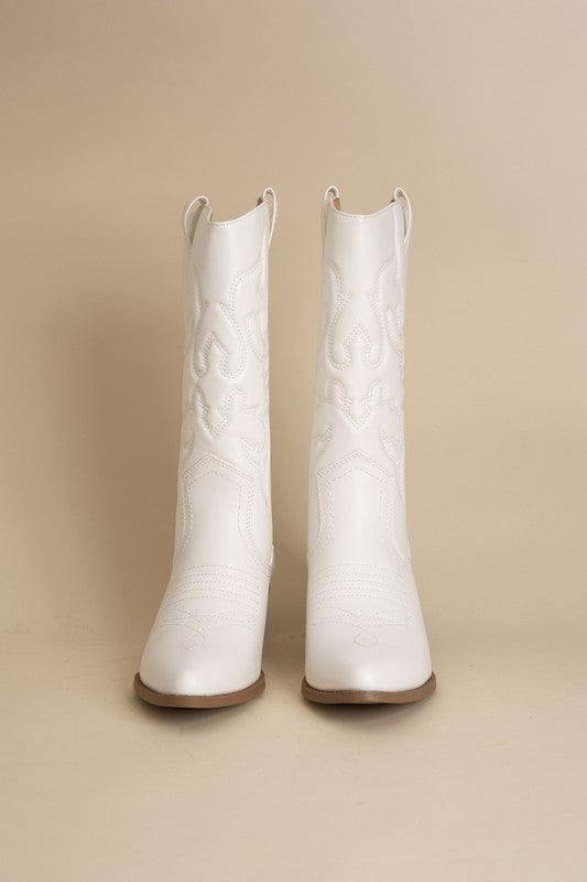 White Cowboy Western Boots | Bella Lucca Boutique