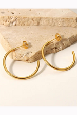 Simplicity Gold Medium Hoops | Bella Lucca Boutique 