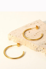 Simplicity Gold Medium Hoops | Bella Lucca Boutique 