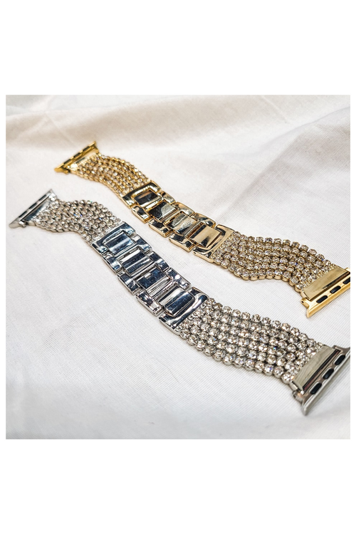 Removable Links Silver Diamond Apple Watch Band | Bella Lucca Boutique