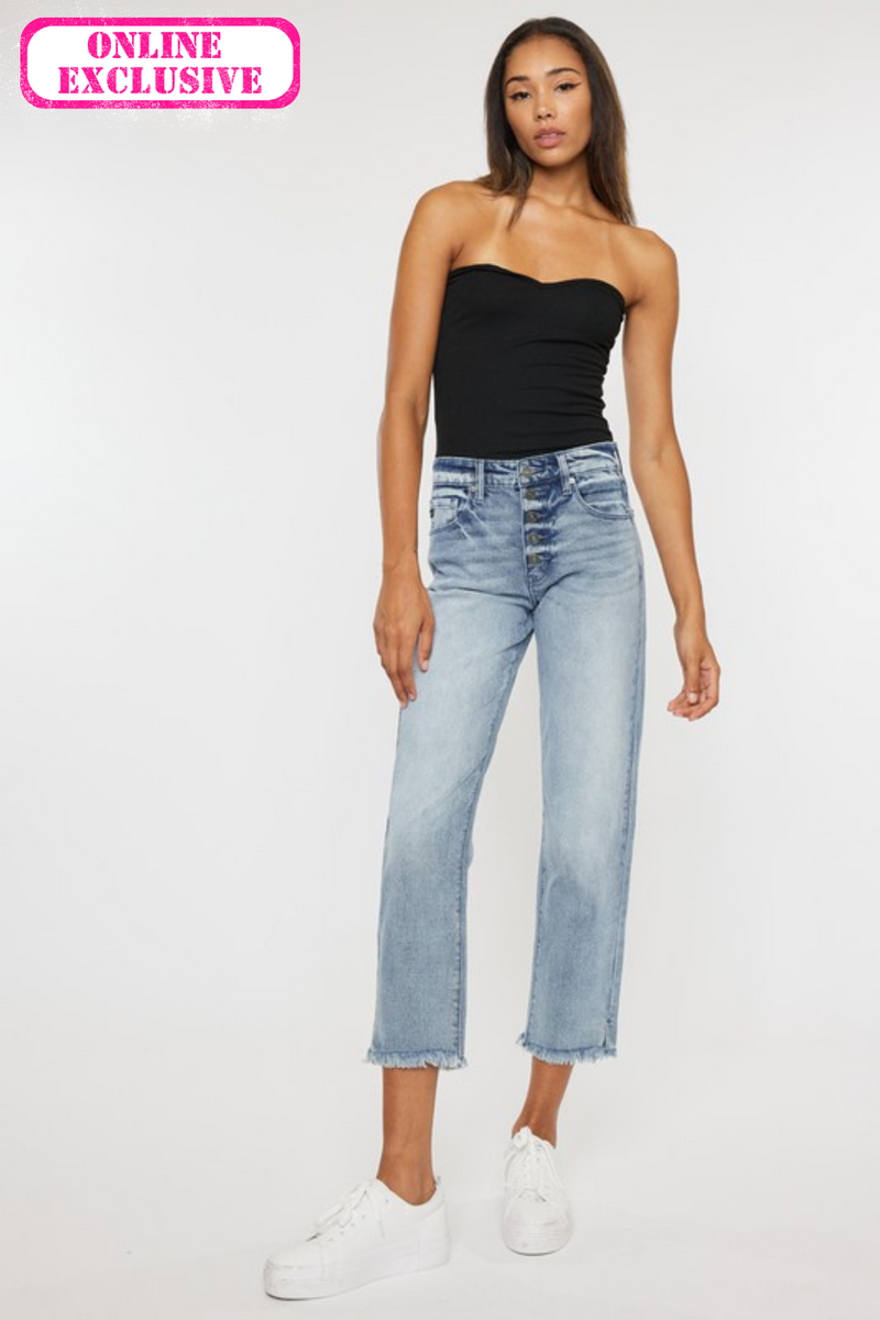 HIGH RISE STRAIGHT FIT JEANS | KANCAN