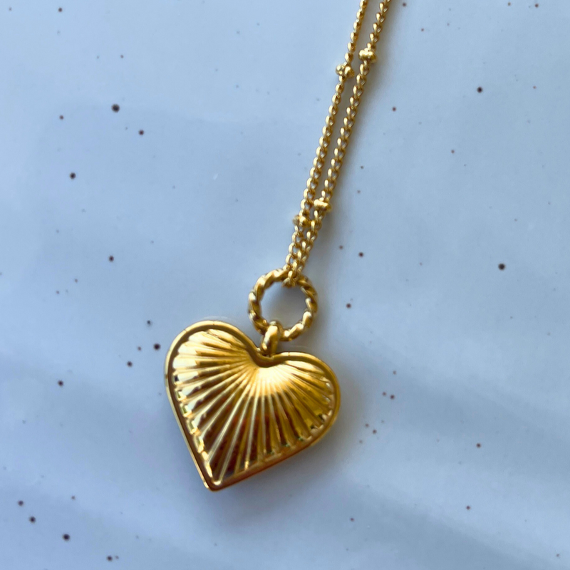 Barbiecore Heart Necklace Barbie's Gold Ridge Heart Charm | Bella Lucca Boutique