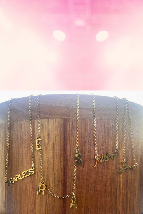 Gold Taylor Swift Necklace Swiftie Letter Necklace | Bella Lucca Boutique