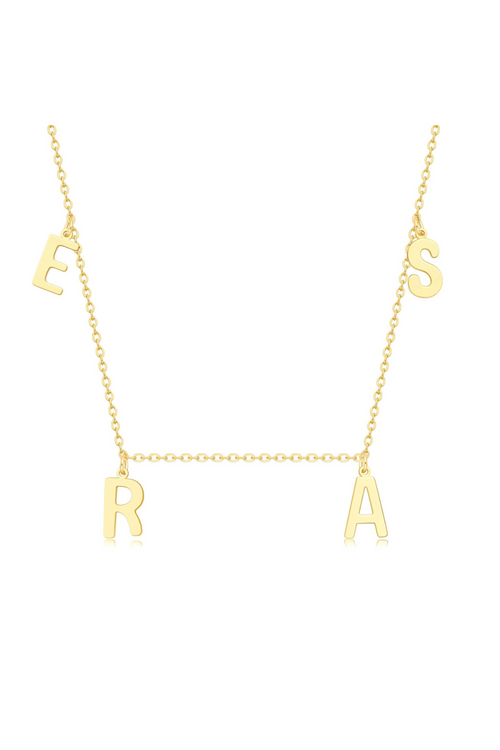 Gold Taylor Swift Necklace Eras Letter Necklace | Bella Lucca Boutique