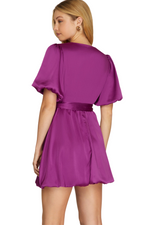 Magenta Pink Balloon Hem Dress | Bella Lucca Boutique