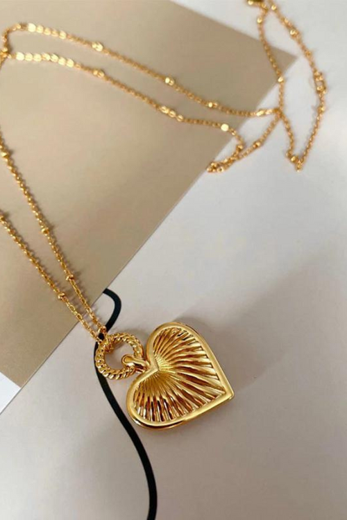 Barbiecore Heart Necklace Barbie's Gold Ridge Heart Charm | Bella Lucca Boutique