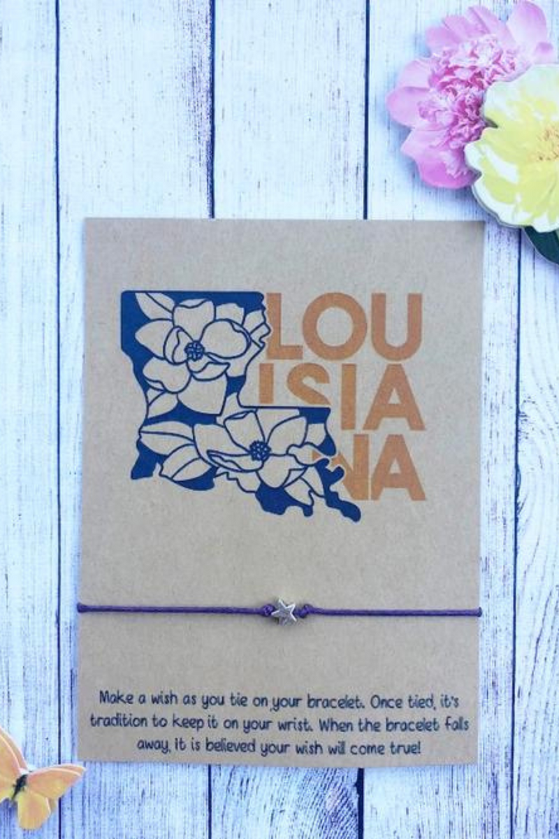 Magnolia State Louisiana Themed Wish Bracelet | Bella Lucca Boutique