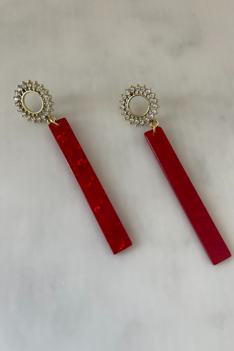 Red Christmas Drop Earrings | Bella Lucca Boutique