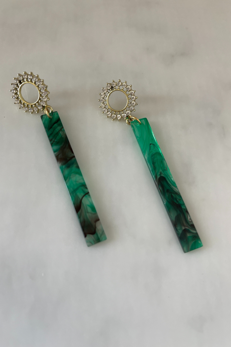 Green Christmas Drop Earrings | Bella Lucca Boutique