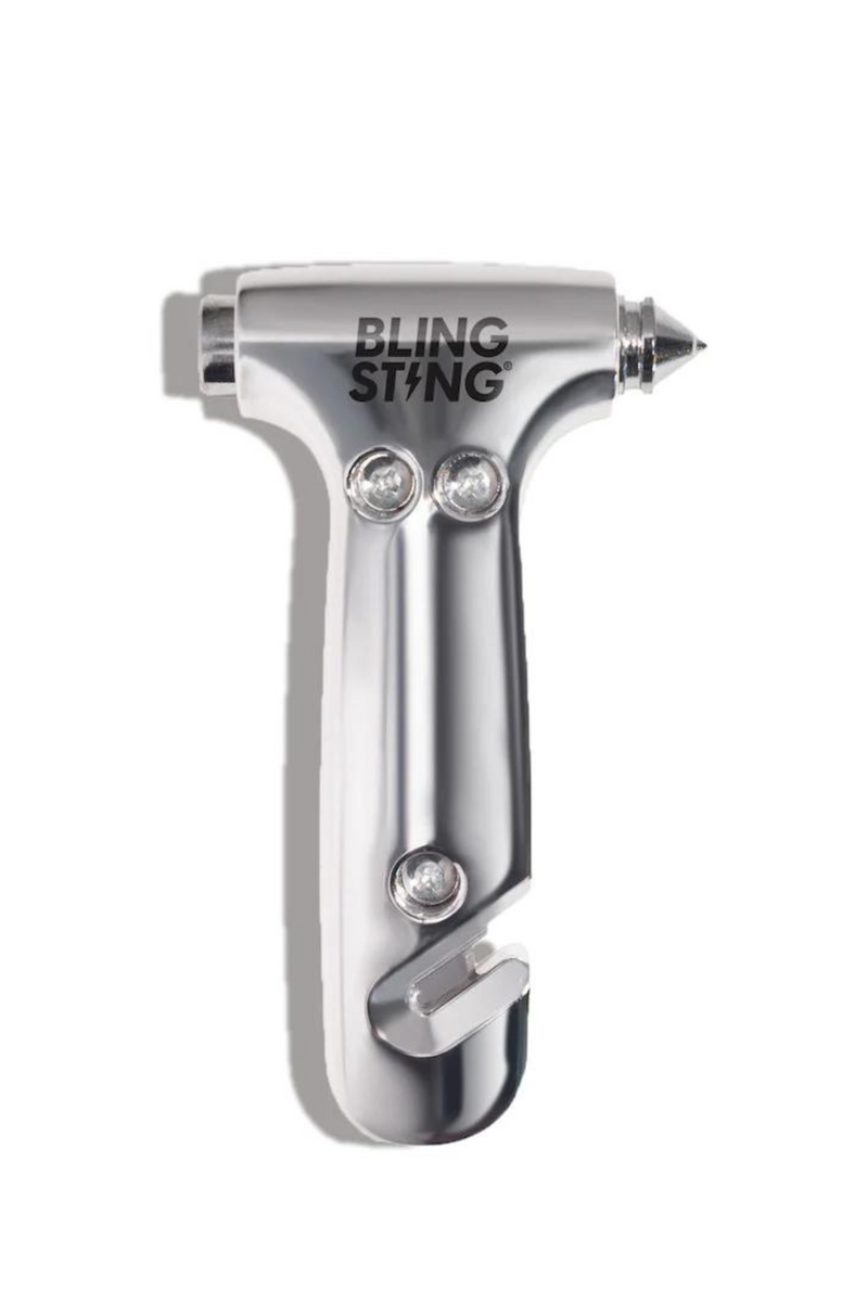 Silver Bling Sting Car Escape Hammer & Glass Window Breaker | Bella Lucca Boutique
