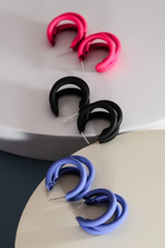 Triple Matte Hoop Earrings | Bella Lucca Boutique