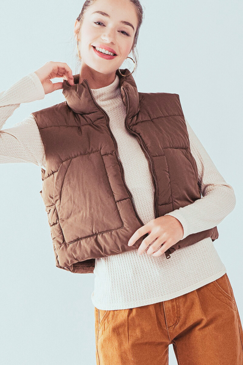 Bella Lucca Boutique Cropped Puffer Vest
