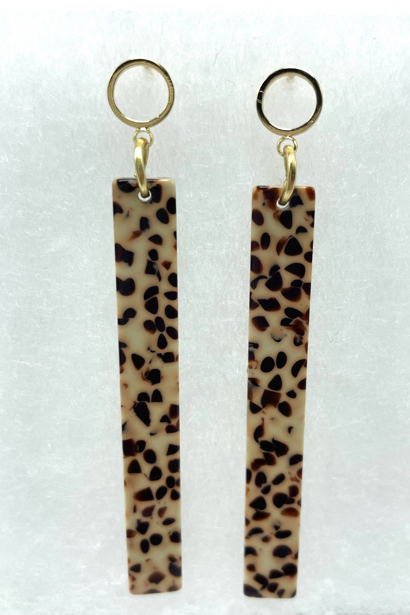 Cheetah Acrylic Drop Earrings | Bella Lucca Boutique