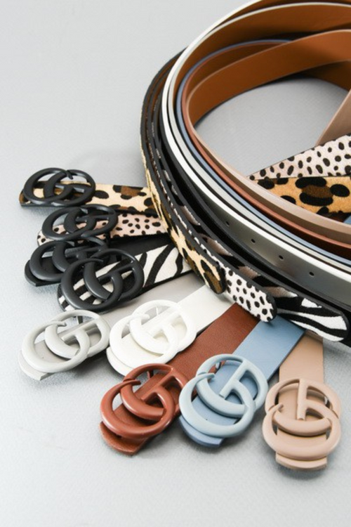 Faux Leather Belt Matte Buckle Belt | Bella Lucca Boutique