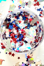 Kismet Face Glitter Party In The USA Red White Blue Stars | Bella Lucca Boutique