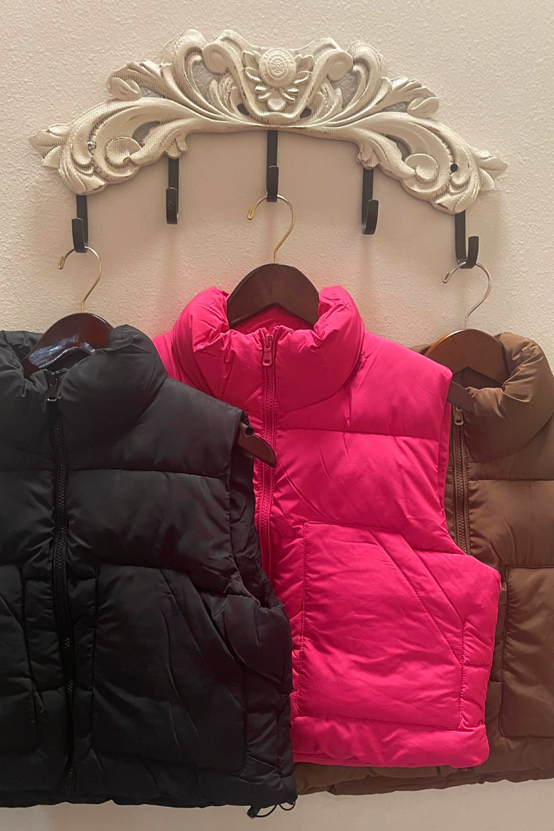 Quilted Cropped Puffer Vest | Bella Lucca Boutique