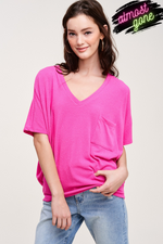 Pink Short Dolman Sleeve Cocoon Knit Tunic | Bella Lucca Boutique