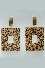 Cheetah Acrylic Drop Earrings | Bella Lucca Boutique