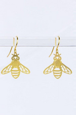 Short Gold Honey Bee Drop Earrings | Bella Lucca Slidell