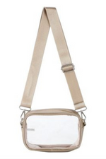 Stadium Approved Clear Crossbody Gold Purse | Bella Lucca Boutique