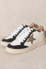 90s Retro Sneakers Gold Rhinestone Star | Bella Lucca Boutique