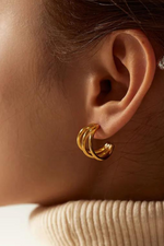 Small Gold Triple Drop Earrings | Bella Lucca Boutique
