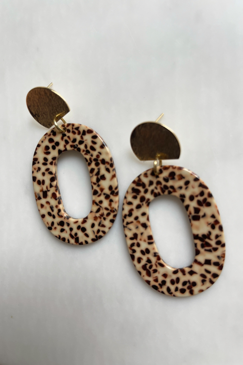 Cheetah Acrylic Drop Earrings | Bella Lucca Boutique