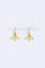 Short Gold Honey Bee Drop Earrings | Bella Lucca Slidell
