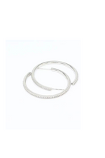 Silver Open Pave Hoop Earrings | Bella Lucca Boutique