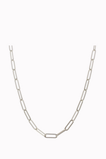 Long Silver Paperclip Chain Necklace  Bella Lucca Boutique