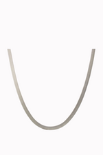Long Silver Snake Chain Necklace | Bella Lucca Boutique