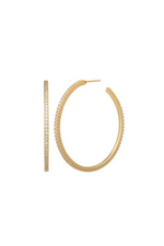 Gold Open Pave Hoop Earrings | Bella Lucca Boutique