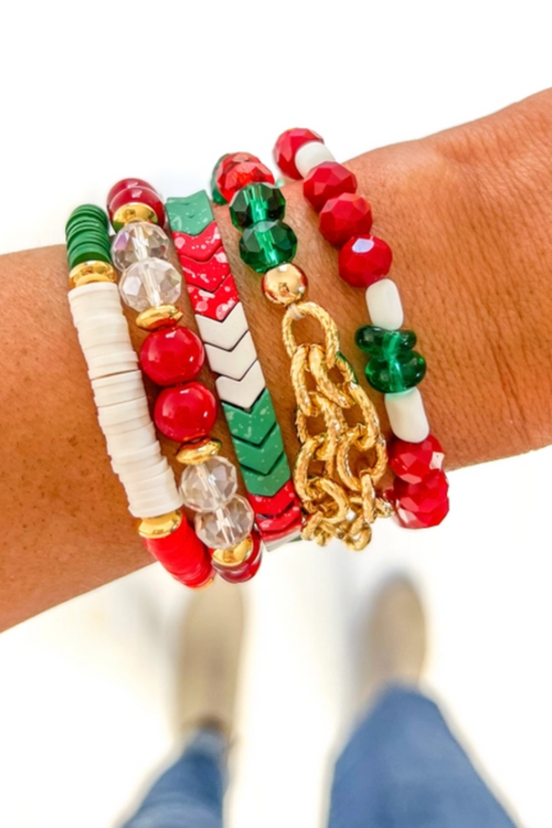 Chevron Christmas Bracelet Stack | Bella Lucca Boutique