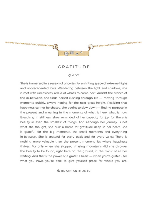 Bryan Anthonys Gold Gratitude Necklace | Bella Lucca Boutique