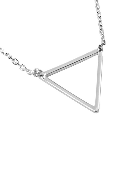 Silver Open Triangle Pendant Necklace | Bella Lucca Boutique