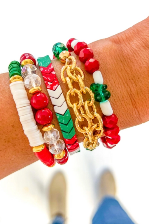 Chevron Christmas Bracelet Stack | Bella Lucca Boutique