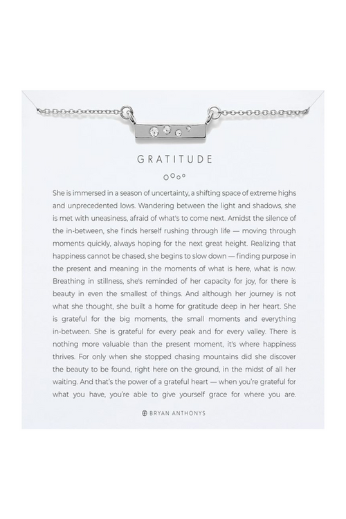 Bryan Anthonys Silver Gratitude Necklace | Bella Lucca Boutique