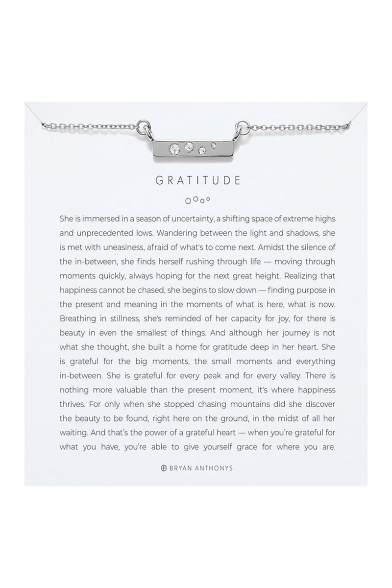 Bryan Anthonys Silver Gratitude Necklace | Bella Lucca Boutique
